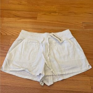 Urban Outfitters White Linen Shorts
